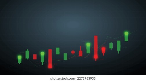 Stock Market Trading Background. Wallpaper. Finance Banner. Graph. Vector Illustration