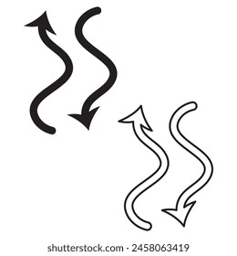 Stock market trading icons, simple flat trend modern, Up and Down graph chart of stock, Market investment concept, Arrows, button, financial, transfer, forex, index, Vector.