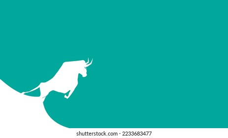 Stock market up. bull market banner. vector illustration