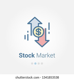 Stock Market vector icon