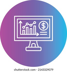 Stock Market vector icon. Can be used for printing, mobile and web applications.