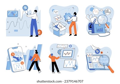 Stock market. Vector illustration. The stock market is key component overall economy, reflecting financial health businesses Finance professionals study stock market trends to develop investment