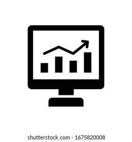 Stock Market Vector Style illustration. Business and Finance Filled  Icon.