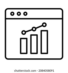 Imagen vectorial del icono de la página web del mercado de valores. También se puede usar para aplicaciones web, aplicaciones móviles y medios impresos.