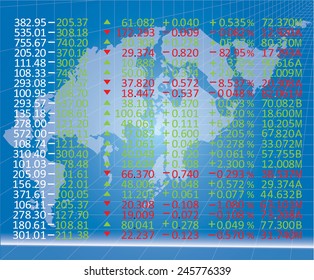 stock market world map