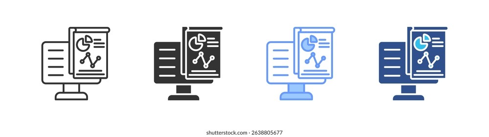 Stock Multi Style Icon Set Vector