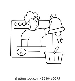 Stock Notification vector outline illustrations. EPS 10 file