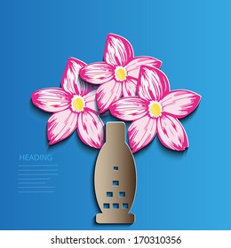 Stock on March 8, background with vase and flowers