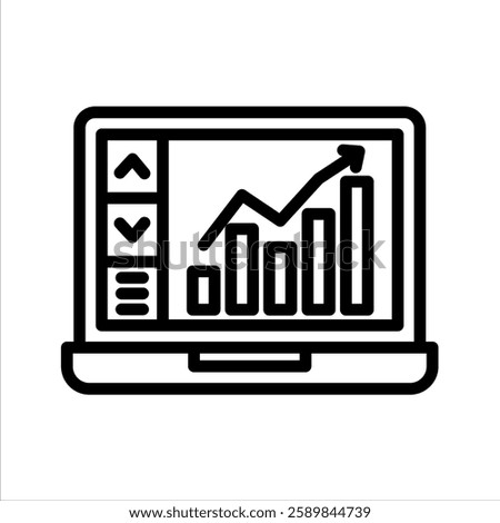 Stock Option Line Vector Illustration On White Background.