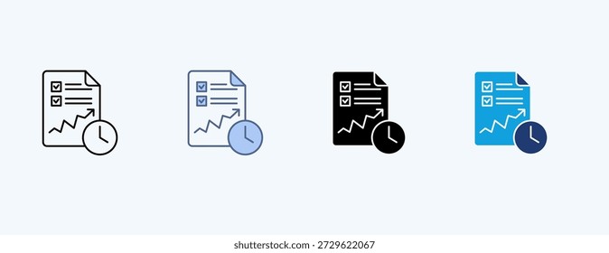 Vetor de ilustração de ícone múltiplo da opção de estoque