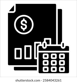 Stock Options Icon Element For Design