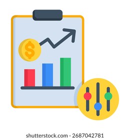 Stock Options Icon Flat Style Vector Illustration