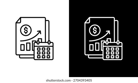 Opções de Ações Branco Ícone Definir Design