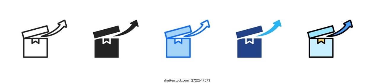 Stock Out Icon Set Colección de estilo múltiple