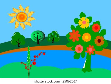 Stock photo: an image of a nice summer landscape
