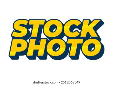 Foto de stock. Diseño de efecto de texto en estilo 3D con colores modernos