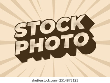 Stock photo. Text effect design in 3D style with modern colors