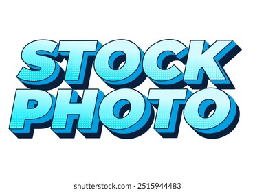 Stock photo. Text effect design in 3D style with modern colors
