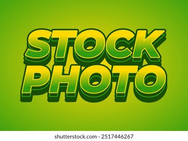 Fotografia de stock. Design de efeito de texto em estilo 3D com cores modernas