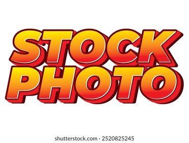 Stock photo. Text effect design in 3D style with modern colors