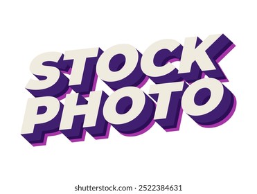 Stock photo. Text effect design in 3D style with modern colors