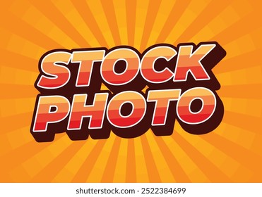Stock photo. Text effect design in 3D style with modern colors