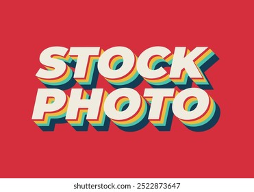 Stock photo. Text effect design in 3D style with modern colors