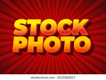 Fotografia de stock. Design de efeito de texto em estilo 3D com cores modernas