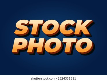 Stock photo. Text effect design in 3D style with modern colors