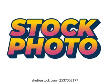 Fotografia de stock. Design de efeito de texto com boas cores e efeito 3D