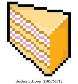 stock pixel vector design-Vanilla Cake