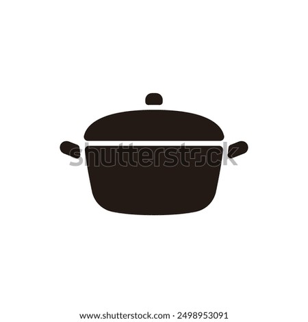 Stock pot icon. Flat silhouette version.