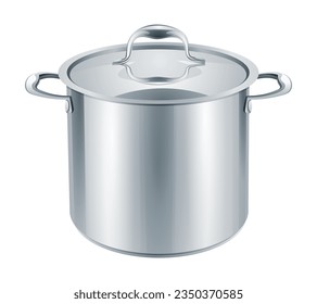 Stock pot vector isolated illustration. Pan pot kitchenware cartoon