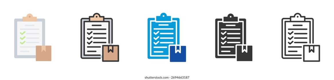 Conjunto de iconos de preparación de stock Multi Style Varias colecciones