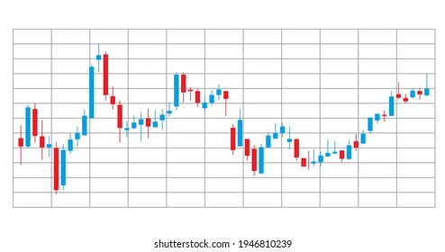 Stock price chart Image illustration of stock price transition, infographics of candlestick chart. 