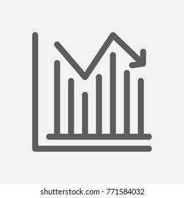 Stock price icon line symbol. Isolated vector illustration of investment infographic sign stock price icon concept for your web site mobile app logo UI design.