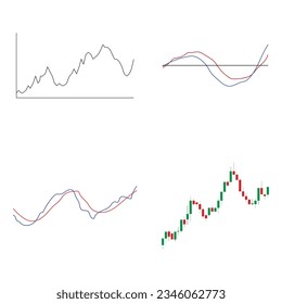 stock price indicator chart icon illustration design