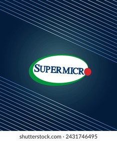 stock purchase smci, super micro computer, blue gradation background