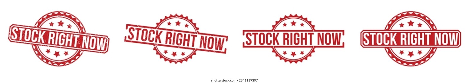 Stock Right Now stamp red rubber stamp on white background. Stock Right Now stamp sign. Stock Right Now stamp.