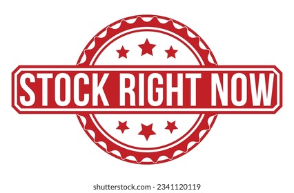 Stock Right Now stamp red rubber stamp on white background. Stock Right Now stamp sign. Stock Right Now stamp.