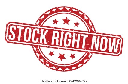 Stock Right Now stamp red rubber stamp on white background. Stock Right Now stamp sign. Stock Right Now stamp.