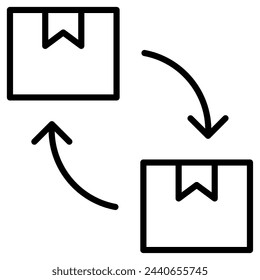 Stock Rotation icon line vector illustration