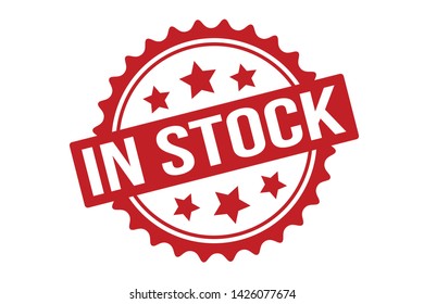 In Stock Rubber Stamp. Red In Stock Stamp Seal – Vector