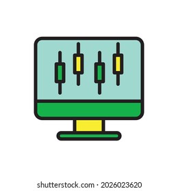 Stock Screen Icon Vector Illustration