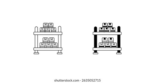 stock set icon with white background vector stock illustration