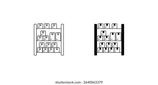 stock set icon with white background vector stock illustration