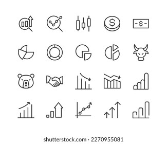 stock set of simple line icons. Collection of web icons for UIUX design. Editable vector stroke 24x24 Pixel Perfect