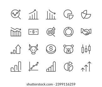 stock set of simple line icons. Collection of web icons for UIUX design. Editable vector stroke 24x24 Pixel Perfect