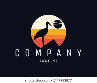 stock silhouette logo. isolated on a twilight background. Best for logos, badges. available in eps 10