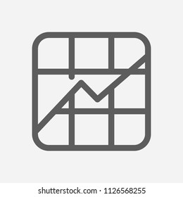 Stock symbol icon line symbol. Isolated vector illustration of  icon sign concept for your web site mobile app logo UI design.